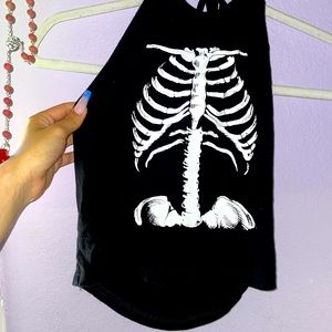 Women’s skeleton skater tank top